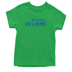 Detroit Villains Grit Football Youth T-shirt Kelly Green
