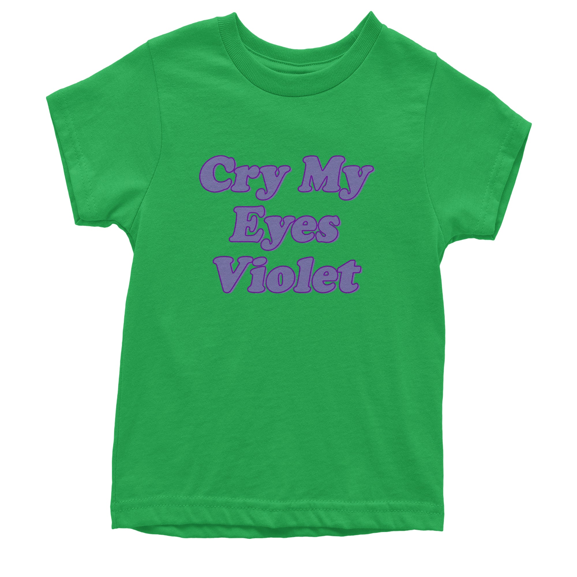 Cry My Eyes Violet Drama Queen Youth T-shirt Kelly Green