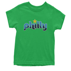 Skyline Philly Philadelphia Youth T-shirt Kelly Green