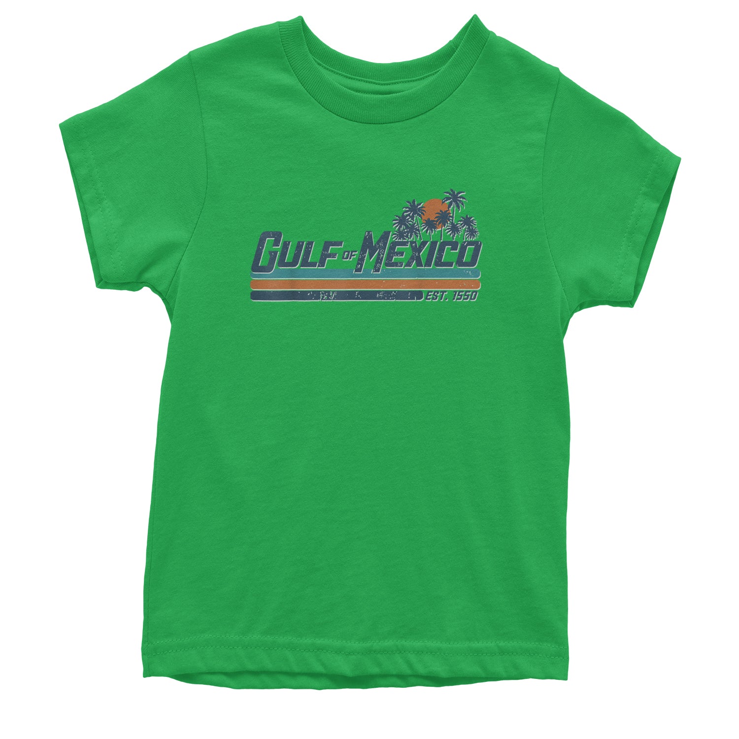 Gulf Of Mexico Established Year 1550 Youth T-shirt Kelly Green