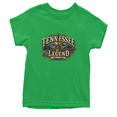 Tennessee Legend Country Music Dolly Youth T-shirt Kelly Green