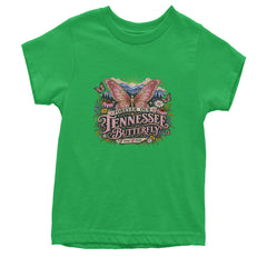 Forever Our Tennessee Butterfly Dolly Youth T-shirt Kelly Green