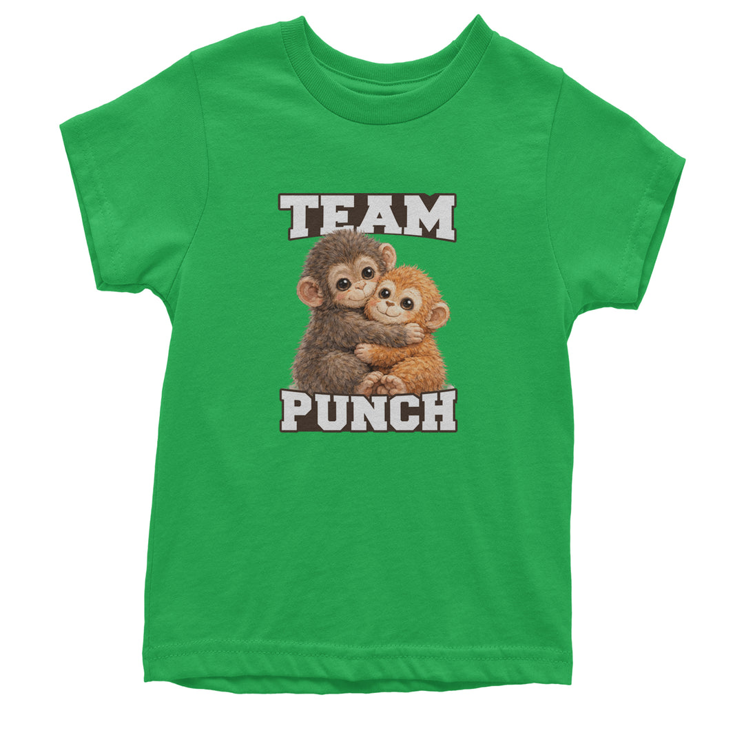 Team Punch Panchi-kun Monkey Youth T-shirt Kelly Green