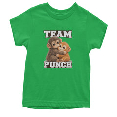 Team Punch Panchi-kun Monkey Youth T-shirt Kelly Green