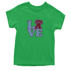 Love Philly Liberty Bell Youth T-shirt Kelly Green