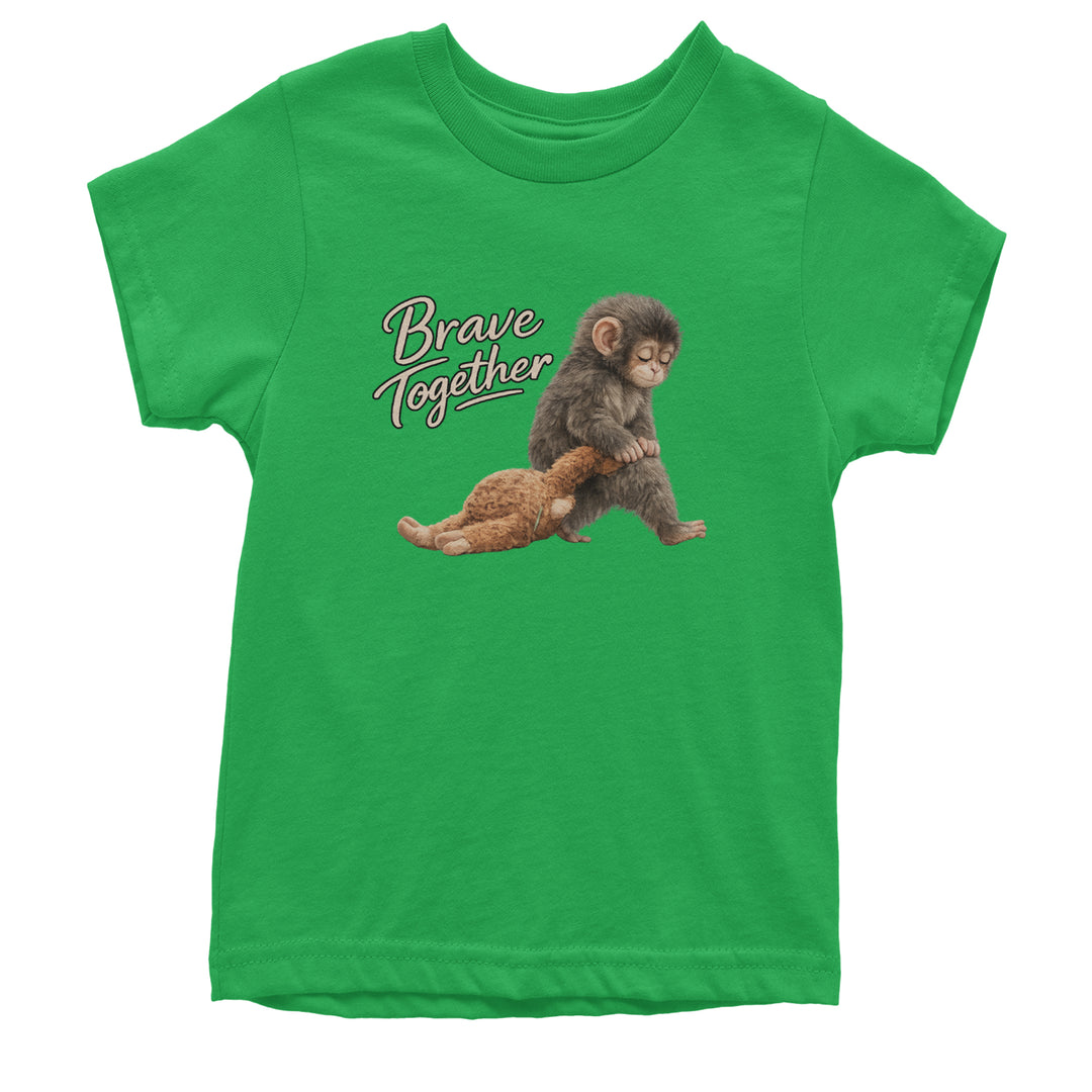 Punch Brave Together Stuffed Animal Youth T-shirt Kelly Green