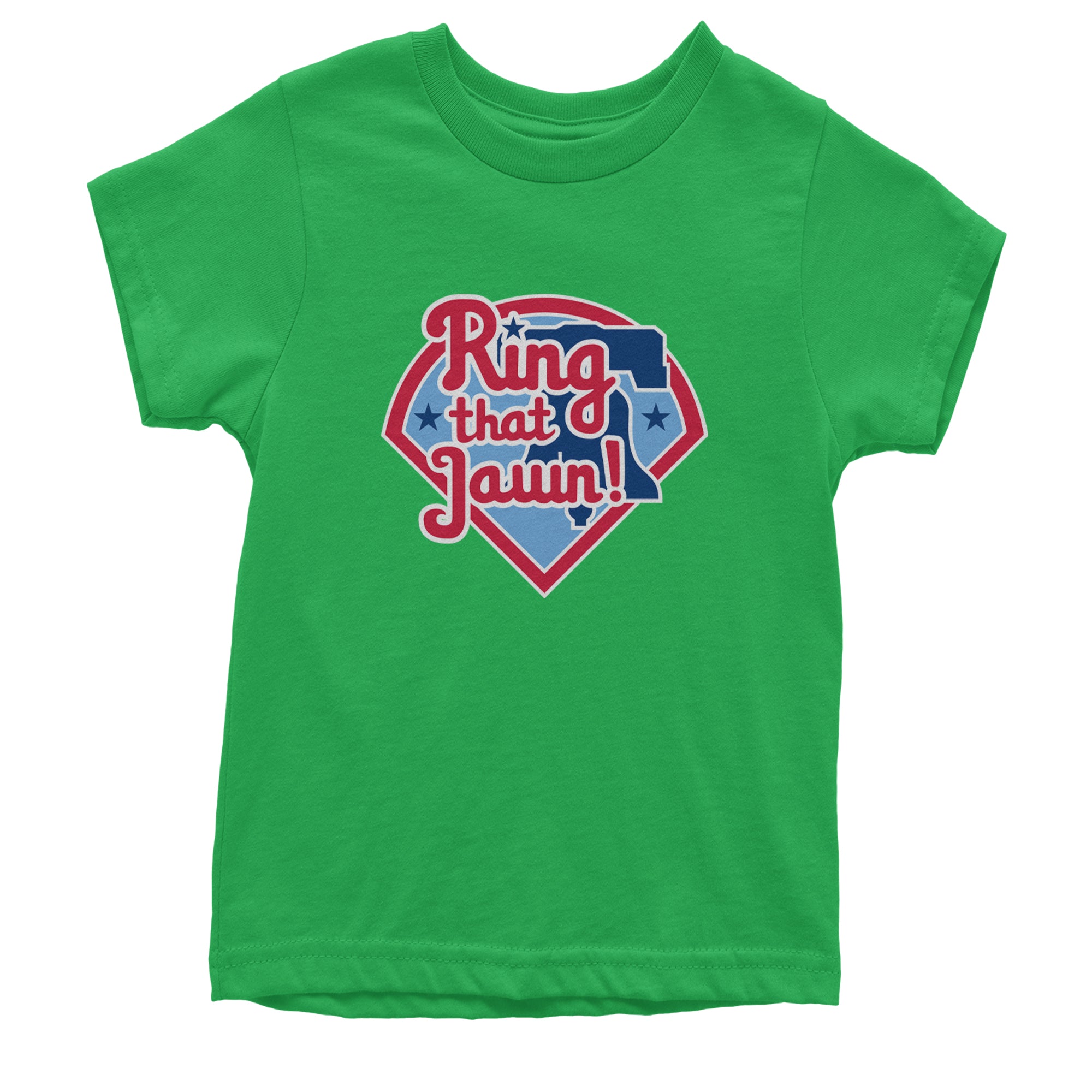 Ring That Jawn Philly Baseball Youth T-shirt Kelly Green