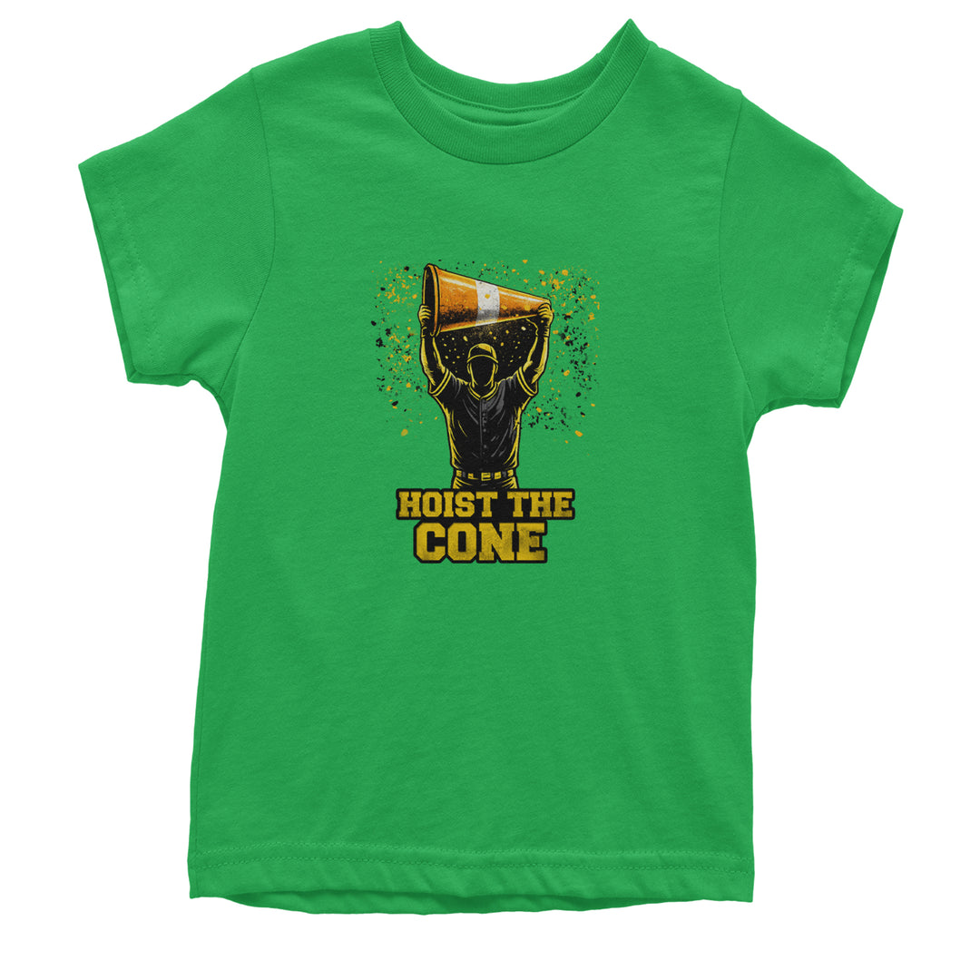 Hoist The Cone Pittsburgh Pride Youth T-shirt Kelly Green
