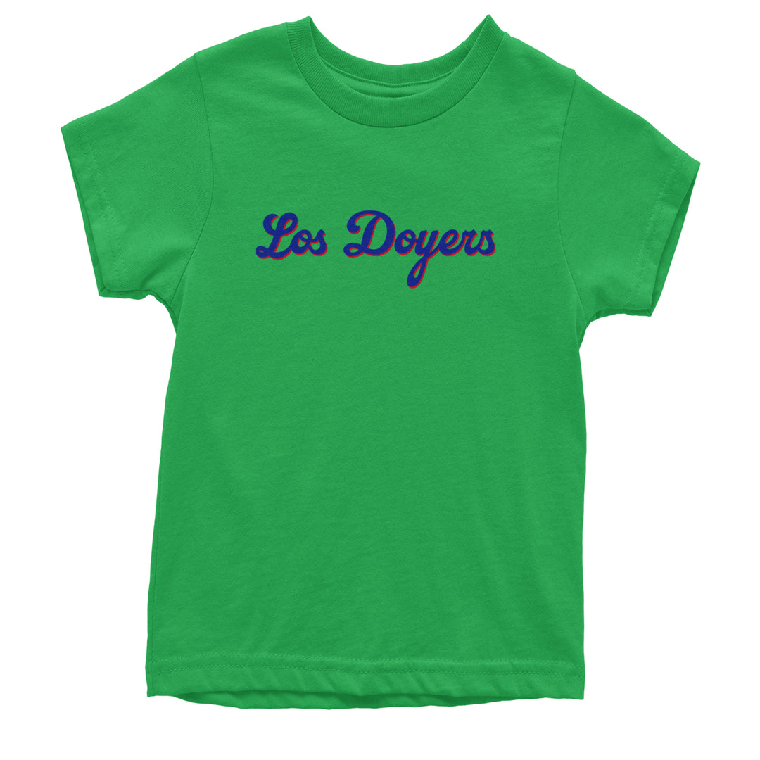 Los Doyers LA Baseball Youth T-shirt Kelly Green