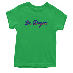 Los Doyers LA Baseball Youth T-shirt Kelly Green