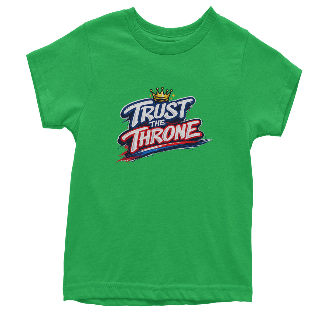 Trust The Throne Crown Philly Hoops Youth T-shirt Kelly Green