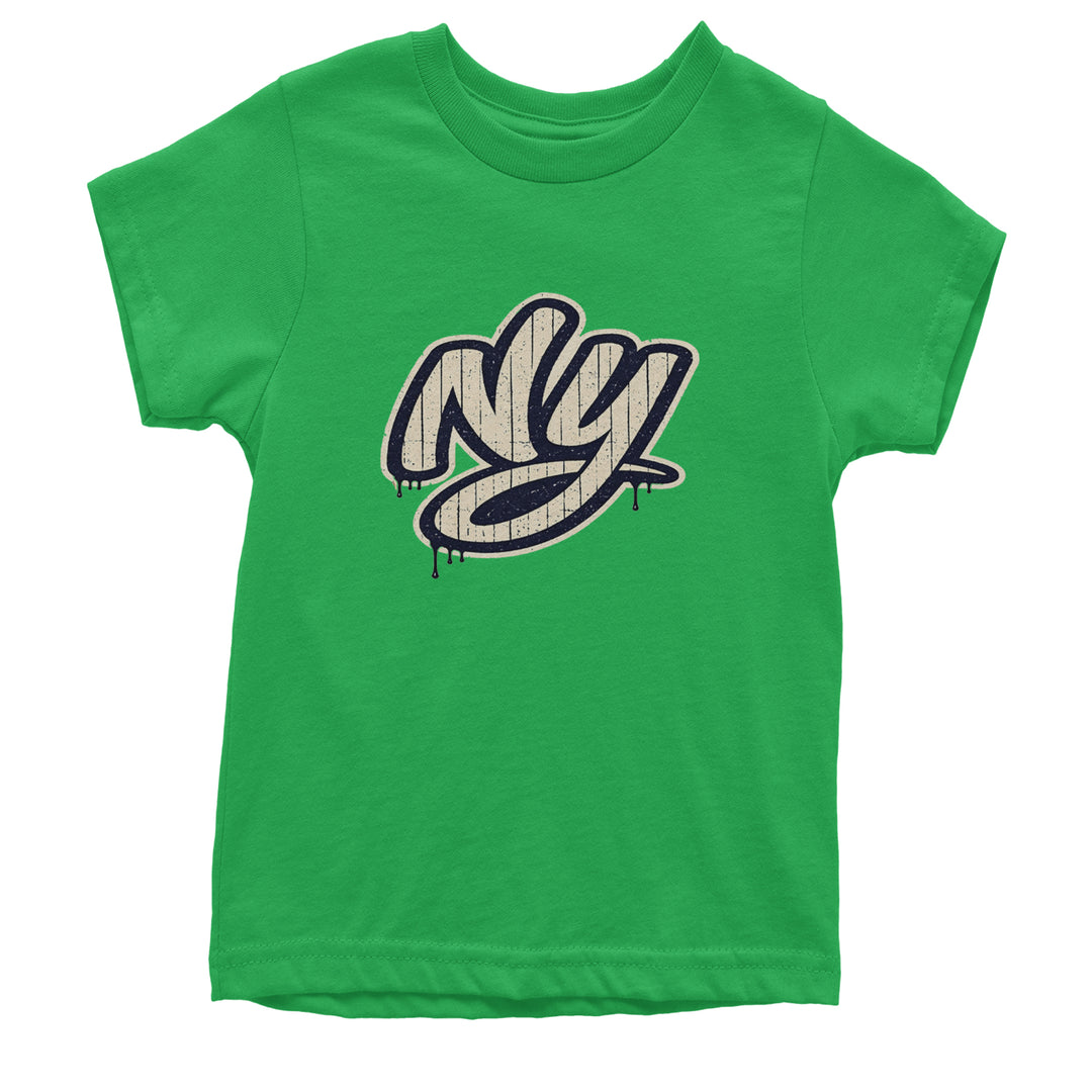 NYC New York City Grunge Street Youth T-shirt Kelly Green