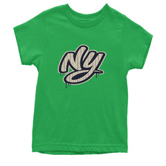 NYC New York City Grunge Street Youth T-shirt Kelly Green