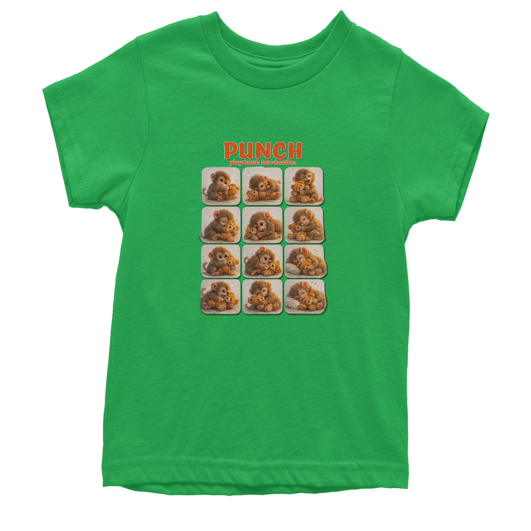 Punch Play Hard Love Harder Youth T-shirt Kelly Green