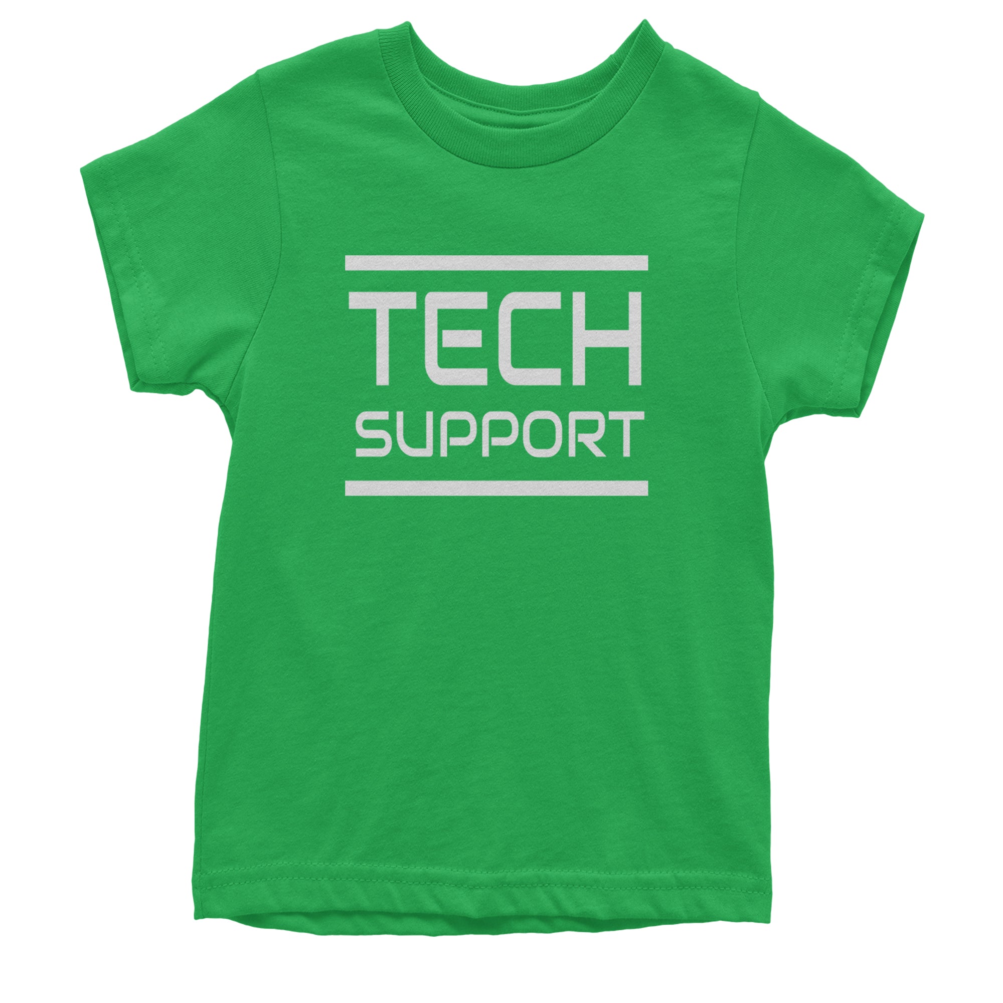 Tech Support Technologist IT Youth T-shirt Kelly Green