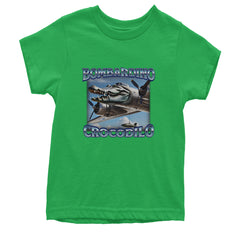 Bombardino Crocodilo Brainrot Youth T-shirt Kelly Green