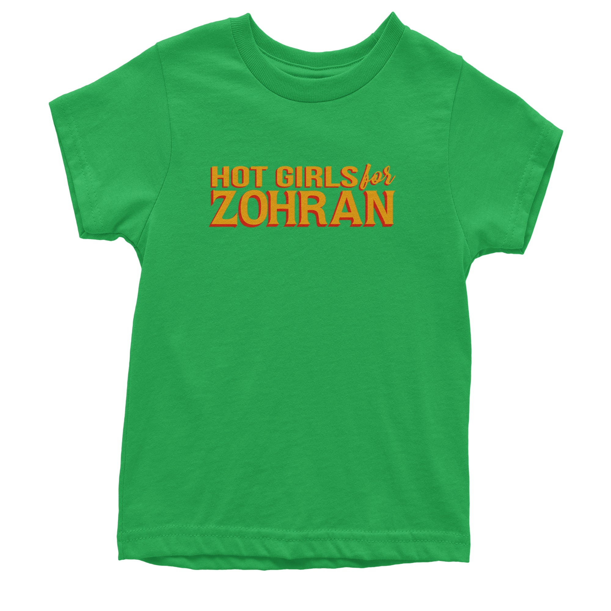 Hot Girls for Zohran Meme Youth T-shirt Kelly Green