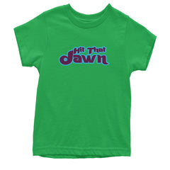 Hit That Jawn Philly Baseball graphic on Kids' Heavyweight Cotton T-Shirt in Kelly Green