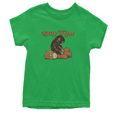 Punch Stay Kind Macaque Youth T-shirt Kelly Green