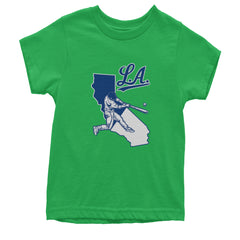 Los Angeles Baseball Batter Up Youth T-shirt Kelly Green
