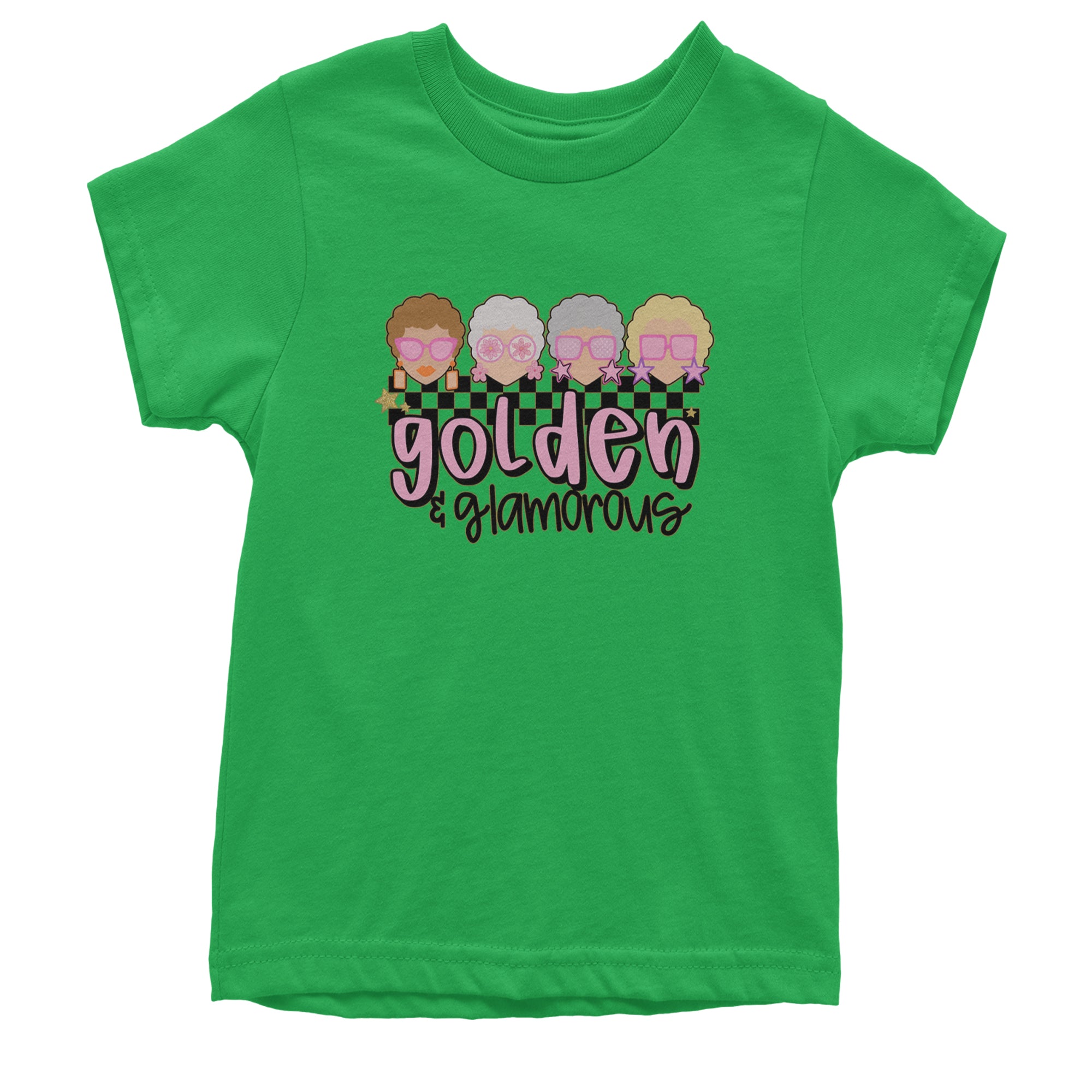 Golden And Glamorous Golden Girls Youth T-shirt Kelly Green