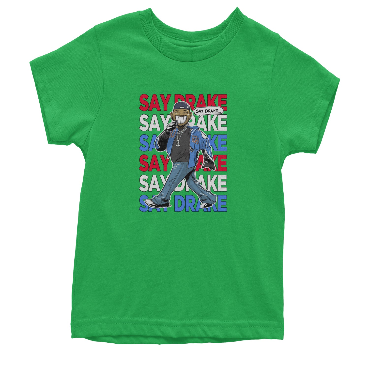 Say Drake Smiling Meme Mustard Youth T-shirt Kelly Green