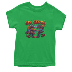 67 Lava Lightning Six Seven Meme Youth T-shirt Kelly Green