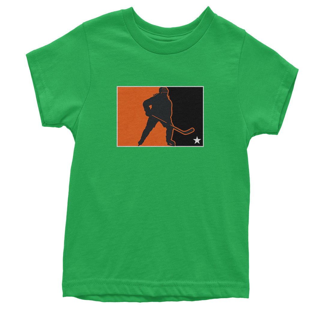Hockey Enforcer Retro Vintage Youth T-shirt Kelly Green