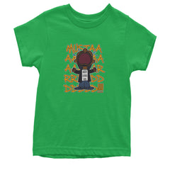 MUSTARD! Not Like Us Tv Off graphic on Kids' Heavyweight Cotton T-Shirt in Kelly Green