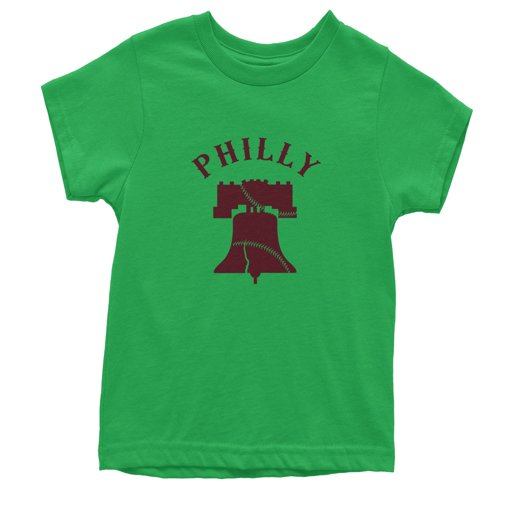 Philly Cracked Liberty Bell Youth T-shirt Kelly Green