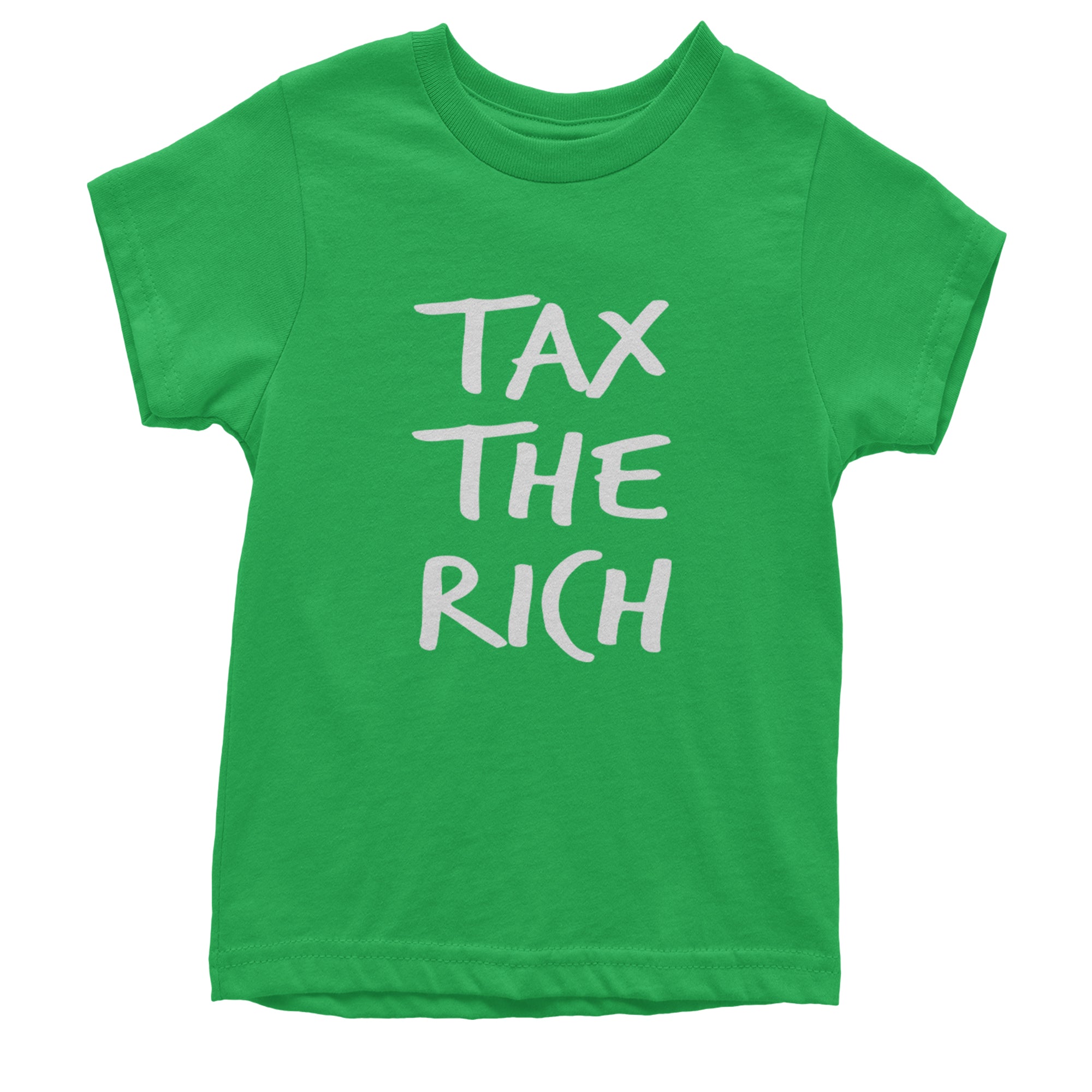 Tax the Rich Protest Wealth Inequality Youth T-shirt Kelly Green