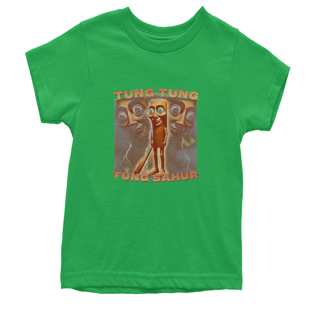 Tung Tung Tung Sahur Enforcer Youth T-shirt Kelly Green