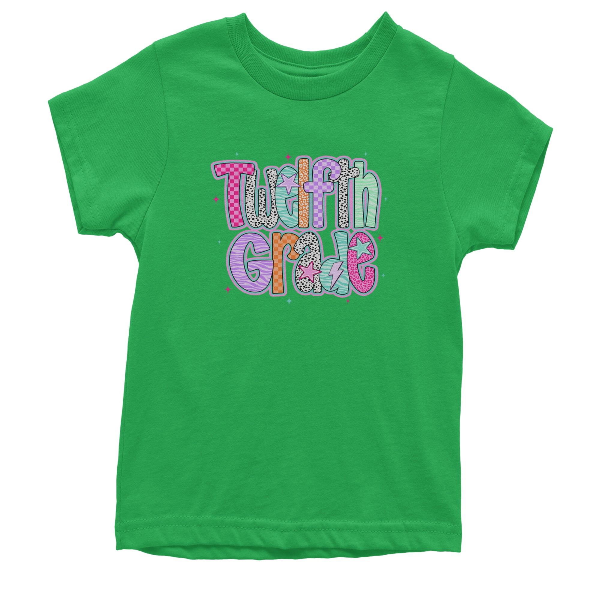 Senior Year Colorful Back to School Youth T-shirt Kelly Green