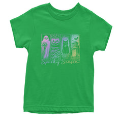 Spooky Season Cute Pastel Halloween Design Youth T-shirt Kelly Green