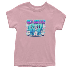 67 Six Seven Meme Kawaii Cloud Youth T-shirt Light Pink