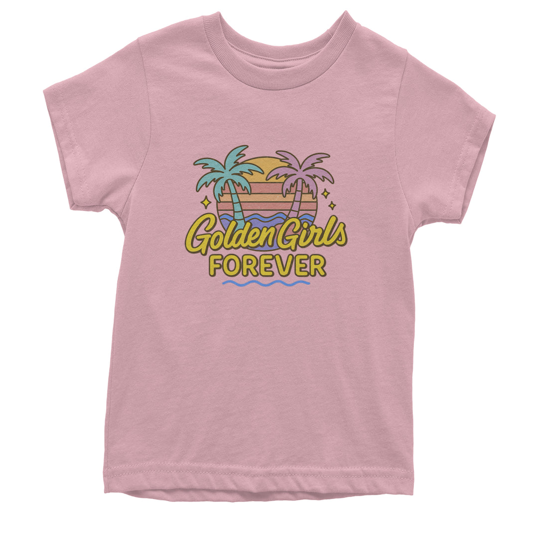 Golden Girls Forever Retro Sunset Youth T-shirt Light Pink