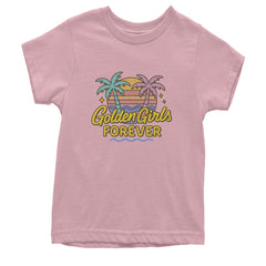 Golden Girls Forever Retro Sunset Youth T-shirt Light Pink