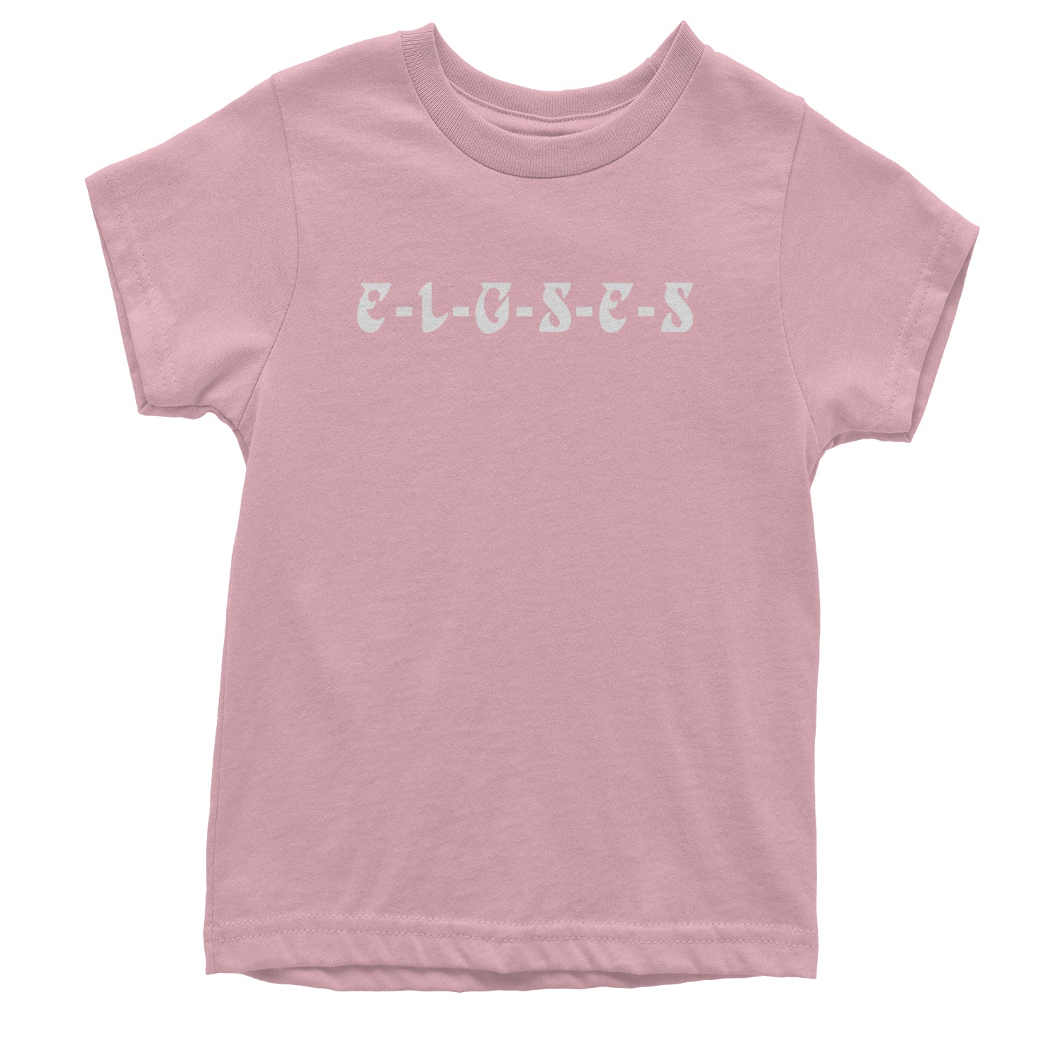 E-L-G-S-E-S Eagles Chant Youth T-shirt Light Pink