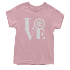 TLC LOVE Dog Rescue Youth T-shirt Light Pink