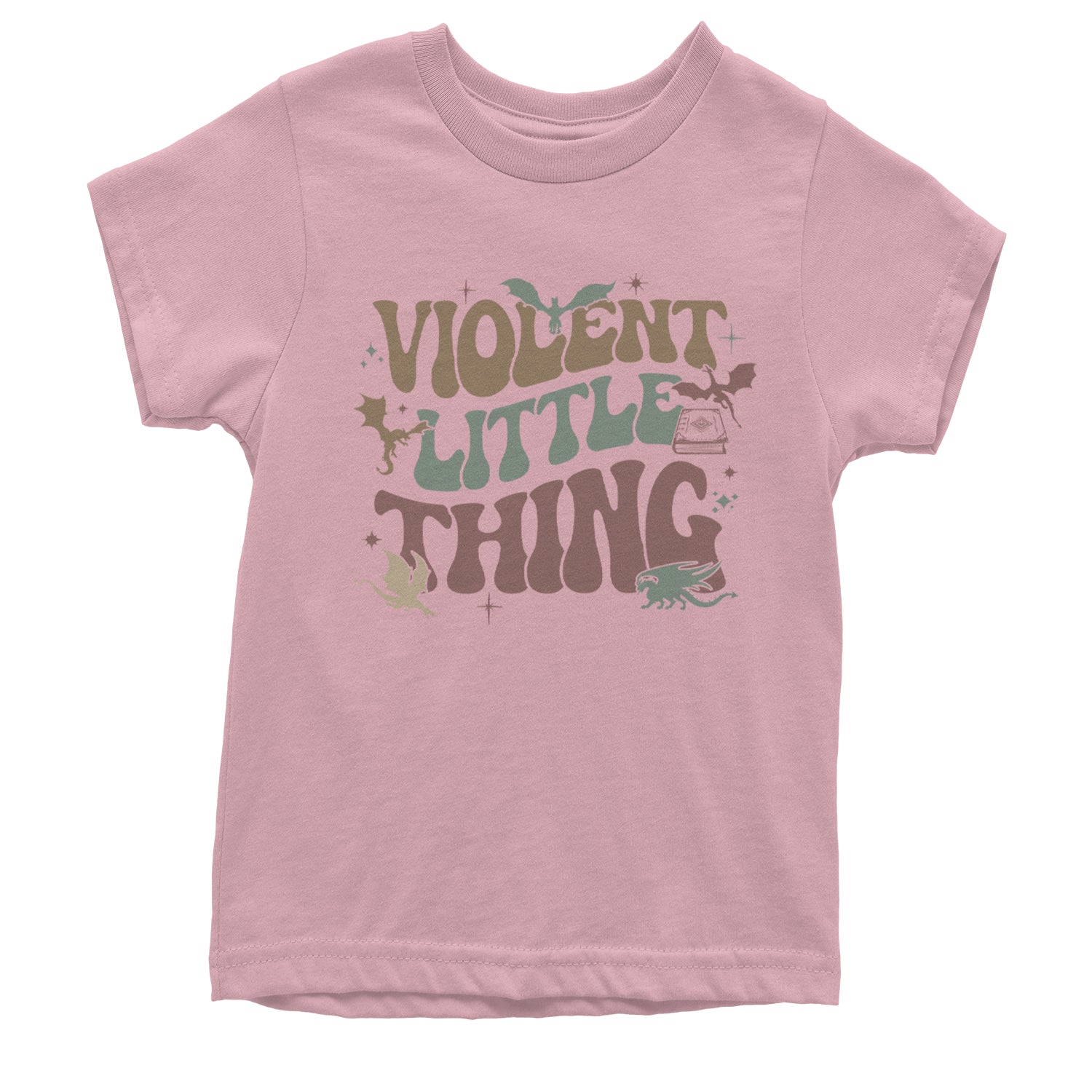 Violent Little Thing Dragon Youth T-shirt Light Pink