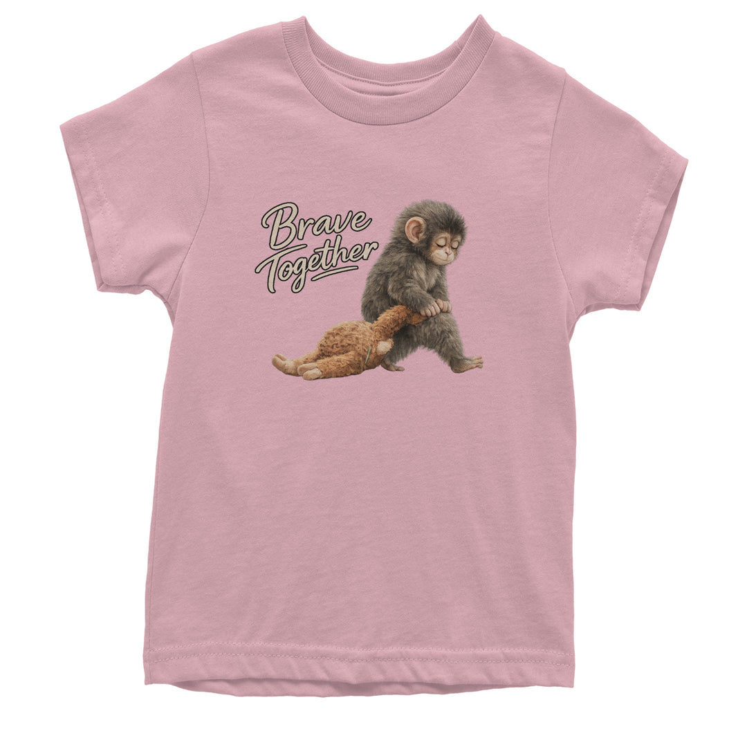 Punch Brave Together Stuffed Animal Youth T-shirt Light Pink