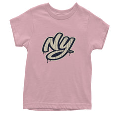 NYC New York City Grunge Street Youth T-shirt Light Pink