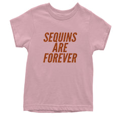 Sequins Are Forever Retro Glam Youth T-shirt Light Pink