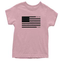 Redacted American Flag Youth T-shirt Light Pink