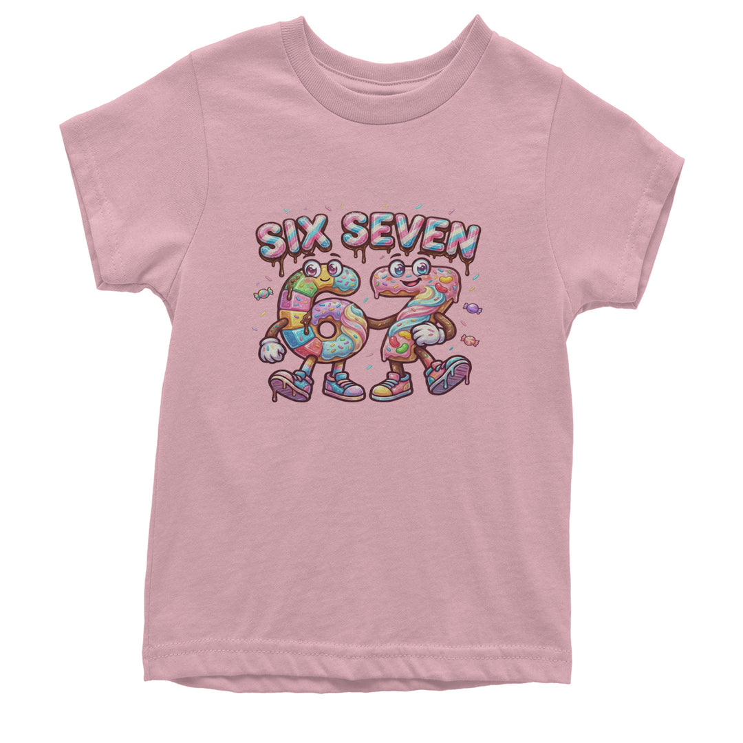67 Candy Swirl Meme Youth T-shirt Light Pink