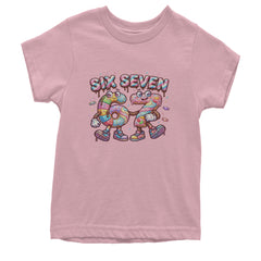 67 Candy Swirl Meme Youth T-shirt Light Pink