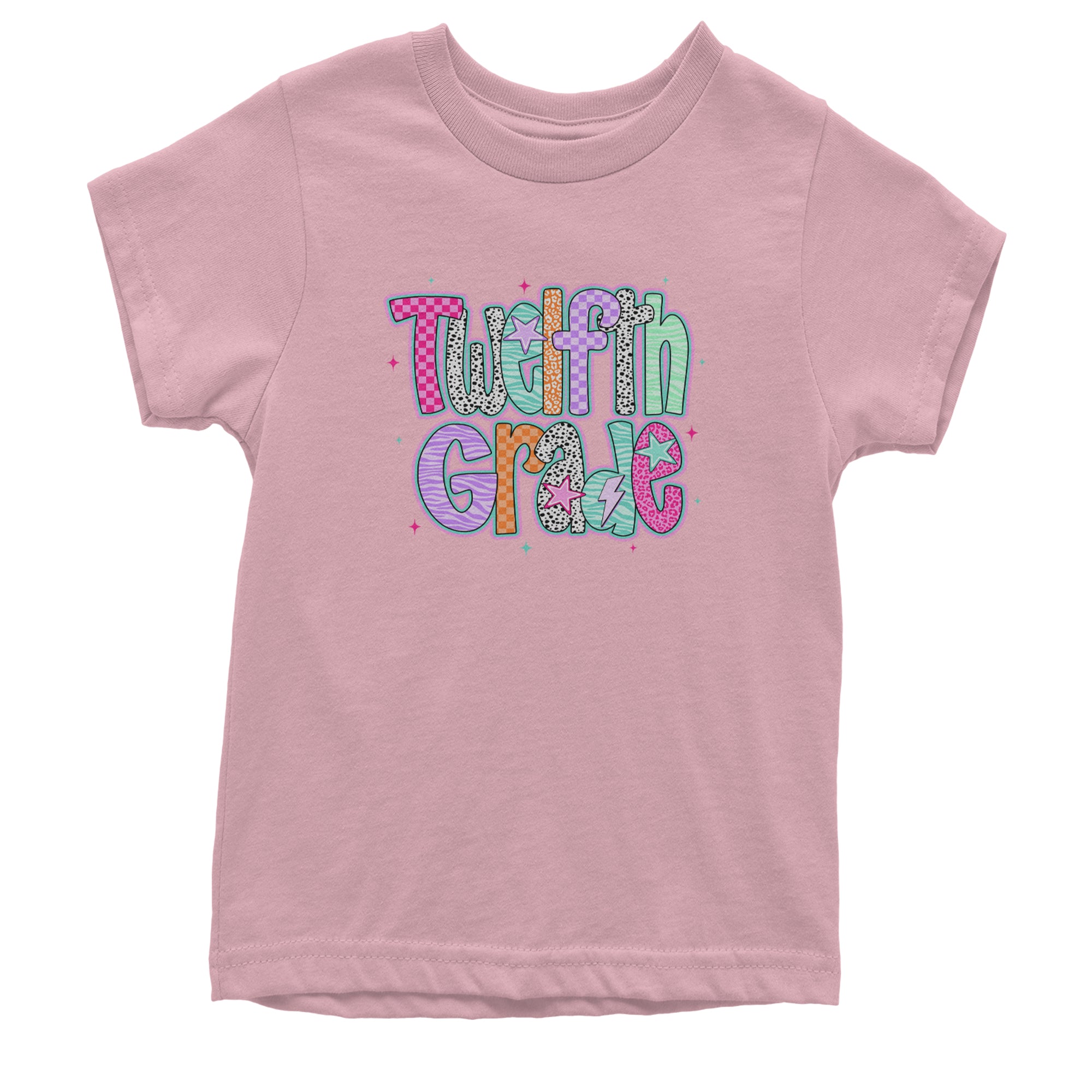 Senior Year Colorful Back to School Youth T-shirt Light Pink