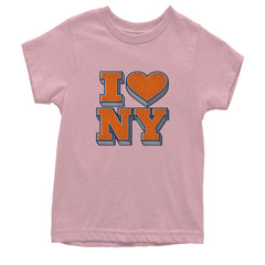 New York City Pride Heart Youth T-shirt Light Pink