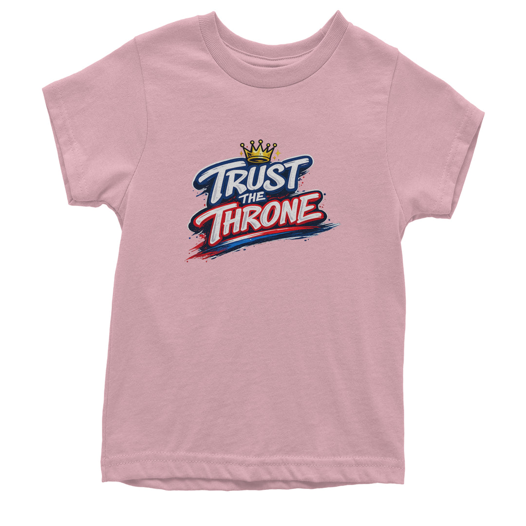 Trust The Throne Crown Philly Hoops Youth T-shirt Light Pink
