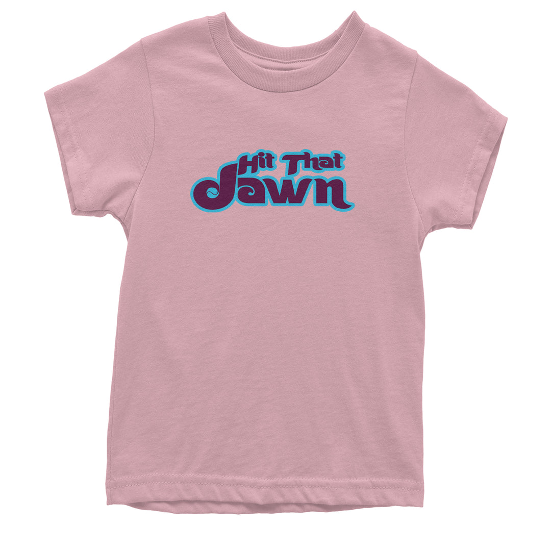 Hit That Jawn Philly Baseball graphic on Kids' Heavyweight Cotton T-Shirt in Light Pink